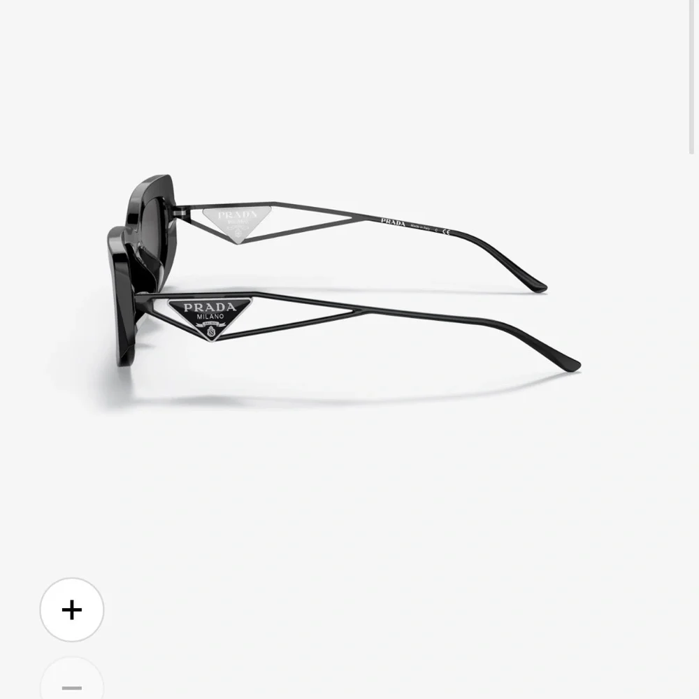 Prada Black Rectangular Sunglasses - Picture 3 of 4